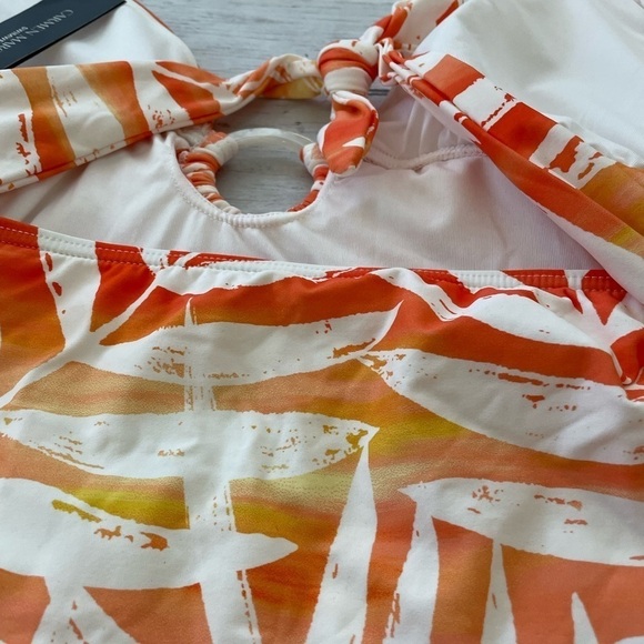 Carmen Marc Valvo MULTI Halter V-Neck Tankini Swim Top, US Medium - Picture 8 of 8
